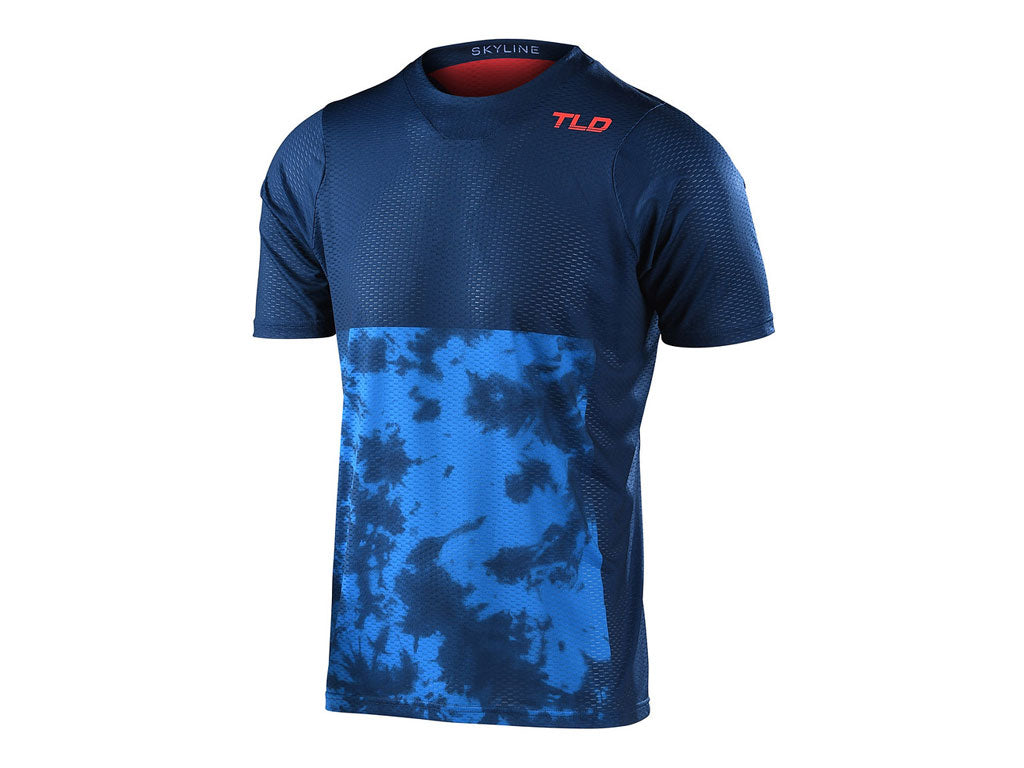 Troy Lee Designs Skyline Air short sleeve jersey — Breaks Dark Slate Blue — front