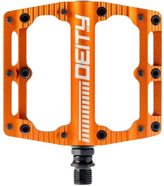 Deity Black Kat Aluminum Cr-Mo 9/16 Platform Pedals - Orange