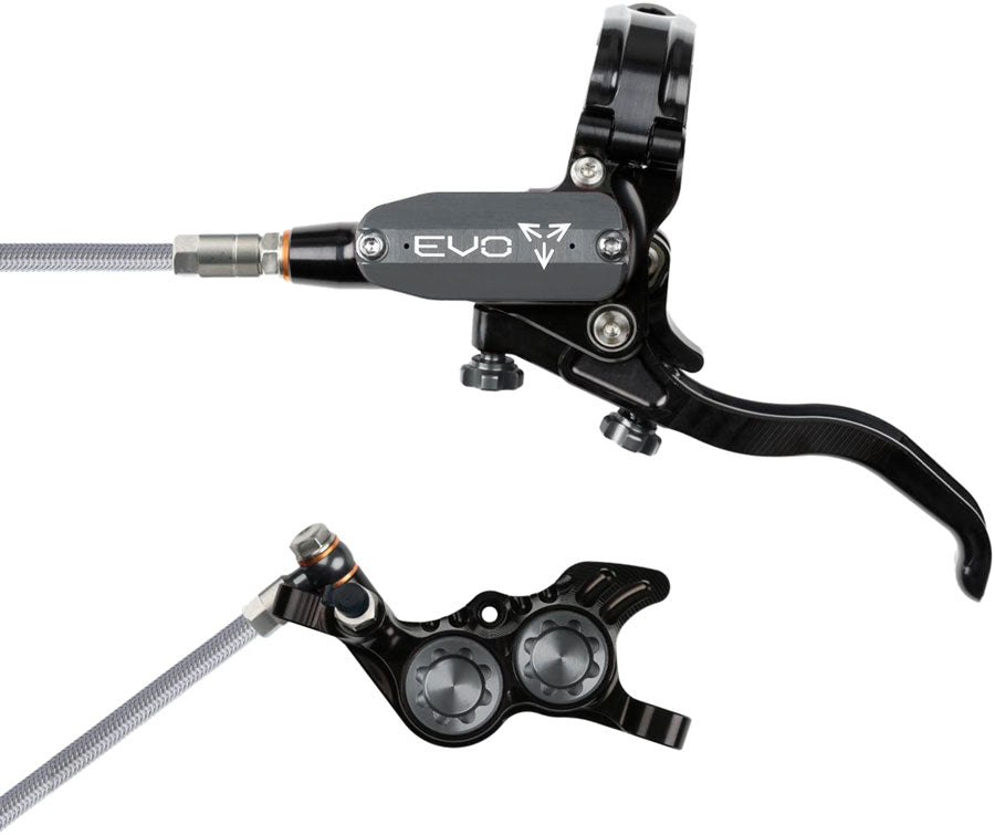 Hope EVO GR4 braided disc brake - Black/Smoke - left hand