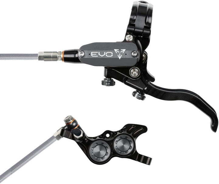 Hope EVO GR4 braided disc brake - Black/Smoke - left hand