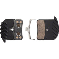 H03C-MF Disc Brake Pad and Spring - Metal Compound, Finned Aluminum Backplate, One Pair