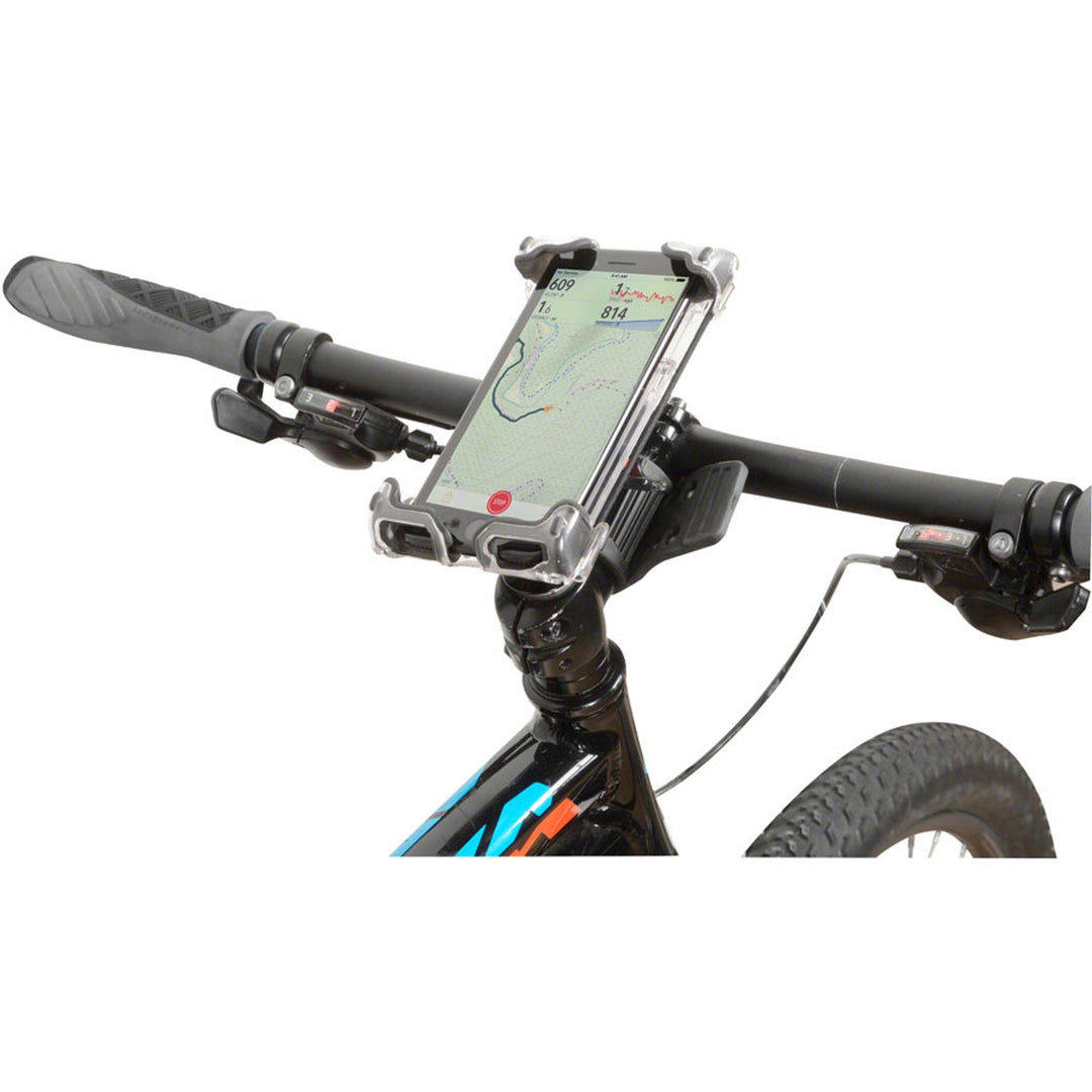 Hefty Holder Plus Smartphone Bike Mount - Clear Gray