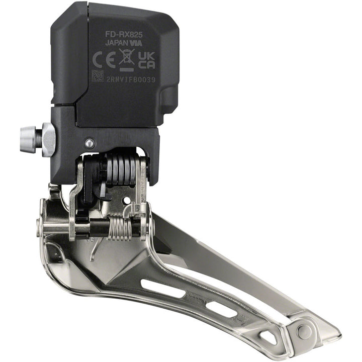GRX FD-RX825 Di2 Front Derailleur - 2x12-Speed, Braze-on, Down Swing, For 46-48t Max, Black/Silver