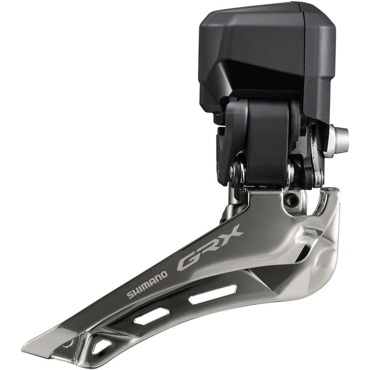 GRX FD-RX825 Di2 Front Derailleur - 2x12-Speed, Braze-on, Down Swing, For 46-48t Max, Black/Silver