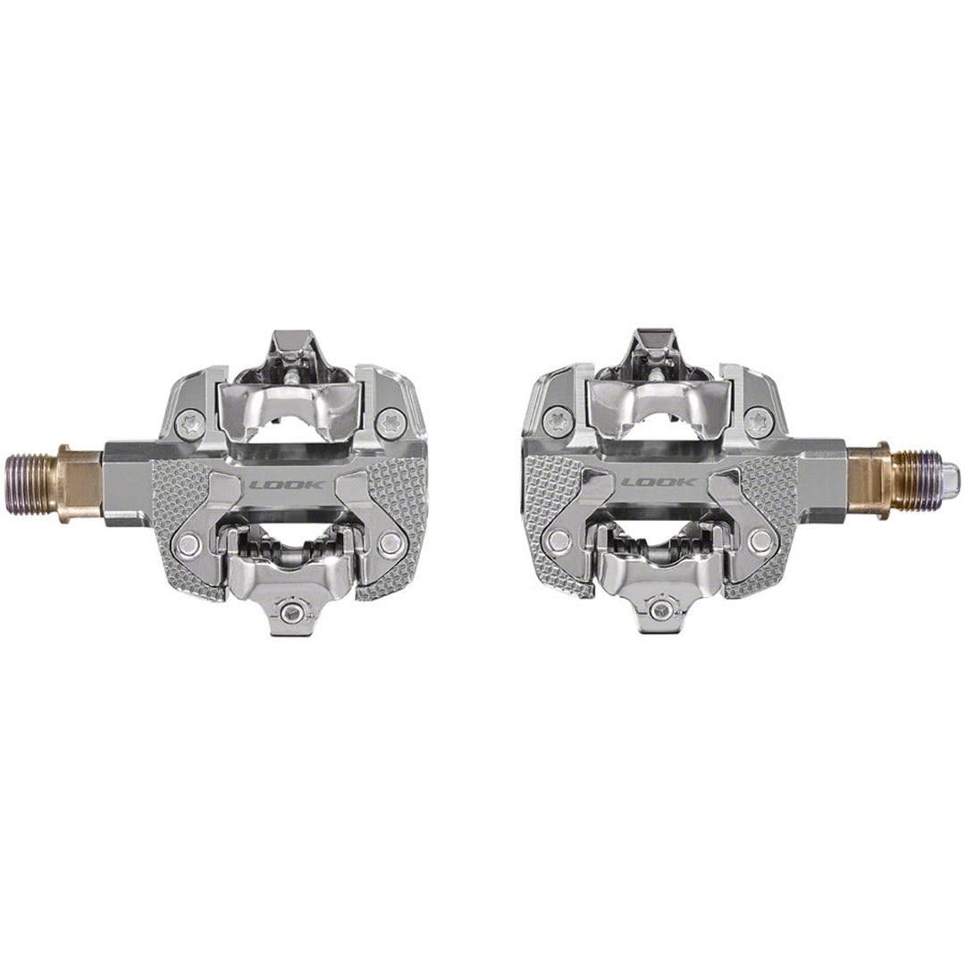 X-TRACK Single Power Pedals - Dual Sided Clipless, Chromoly,  9/16", Silver