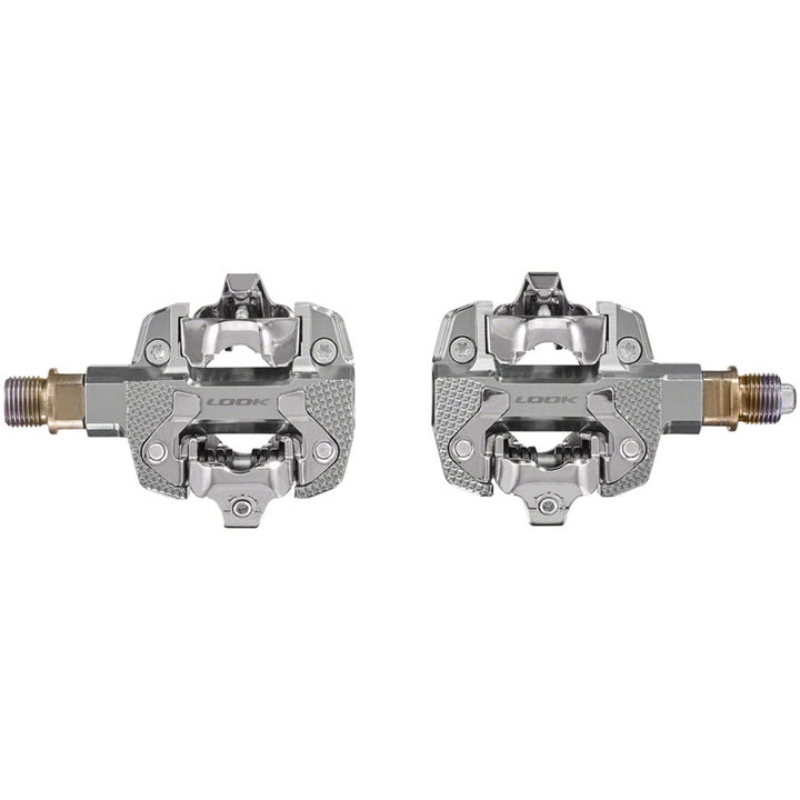 X-TRACK Single Power Pedals - Dual Sided Clipless, Chromoly,  9/16", Silver