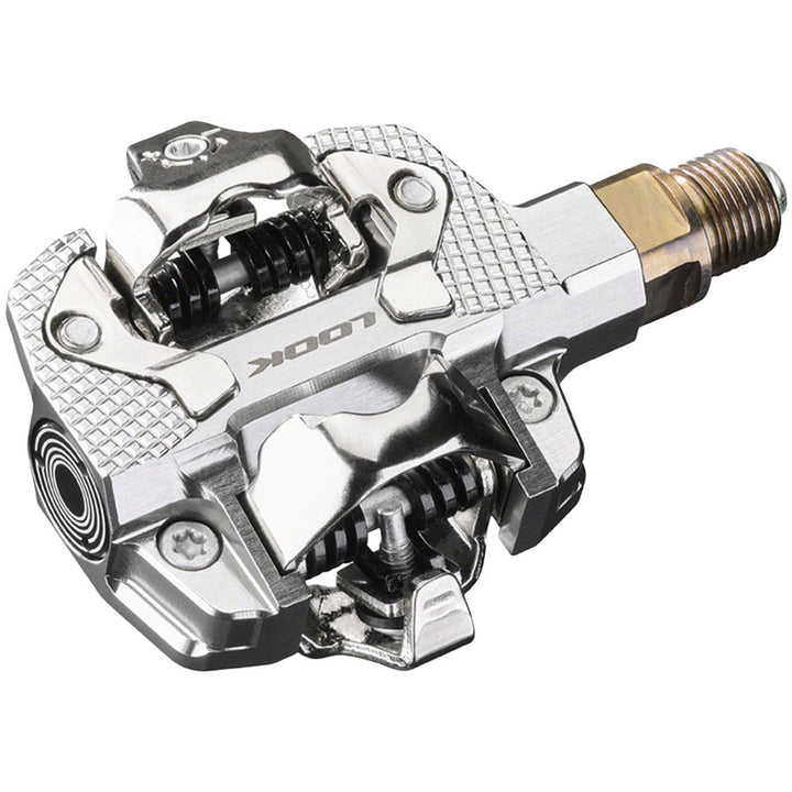 X-TRACK Single Power Pedals - Dual Sided Clipless, Chromoly,  9/16", Silver