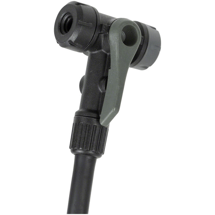 Joeblow Mountain II Floor Pump - Steel Barrel / Plastic Base, 3.5" Gauge, 60 Psi /4 Bar, Twinhead