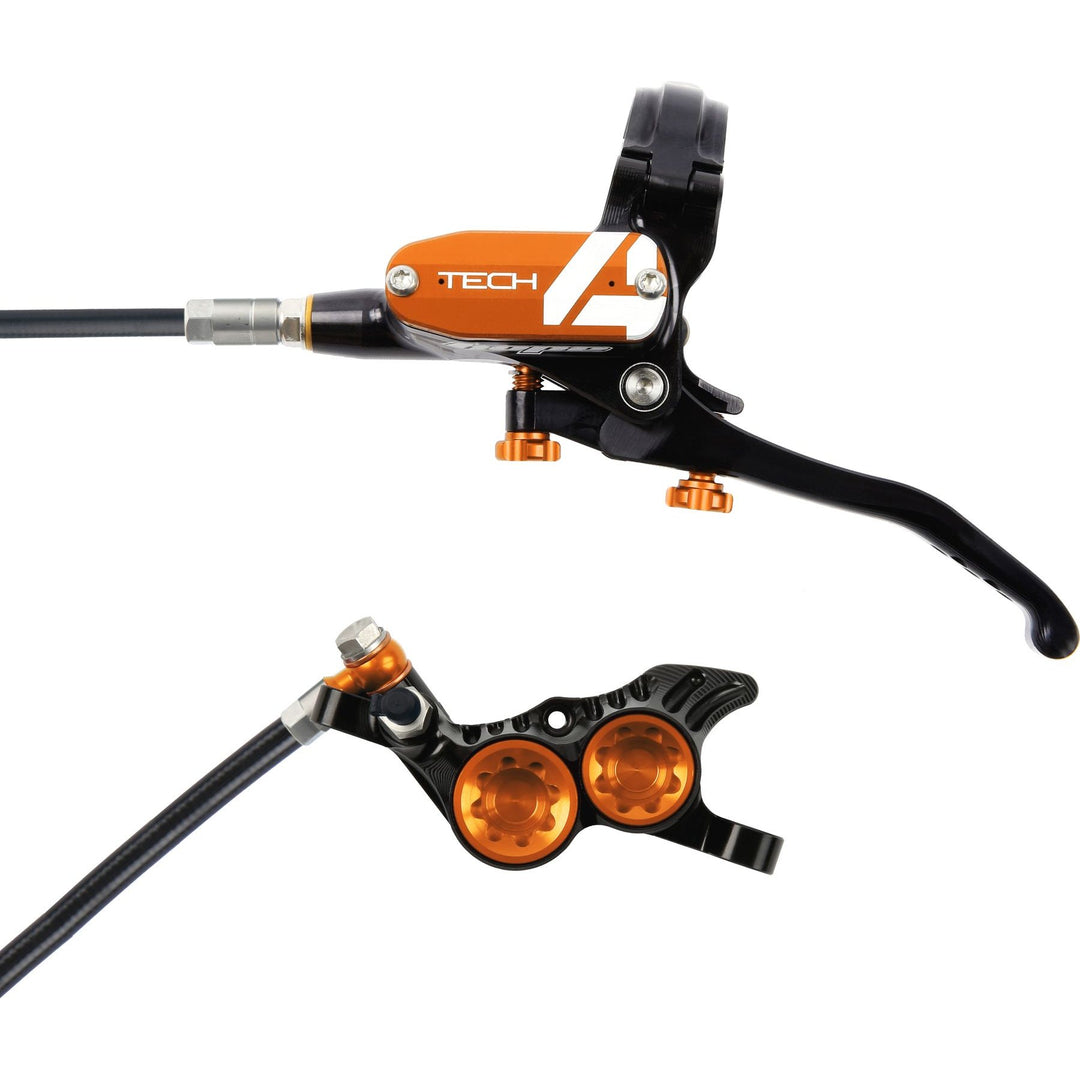Hope Tech 4 V4 standard hose disc brake - Black/Orange