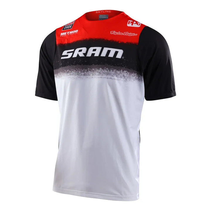 Troy Lee Designs Skyline short sleeve jersey — SRAM Roost White — front