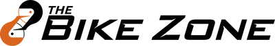 Logo of The Bike Zone with a stylized bike wheel