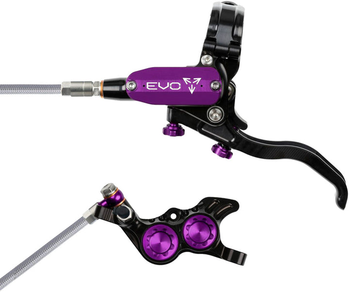 Hope EVO GR4 braided disc brake - Black/Purple - left hand