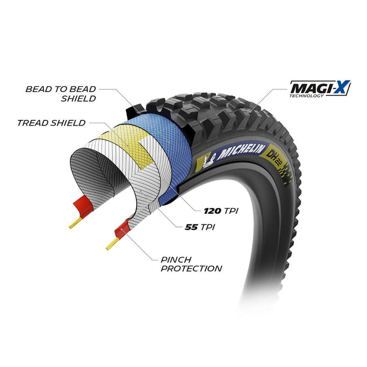 DH22 DARK Tire - Folding - Tubeless Ready - Black