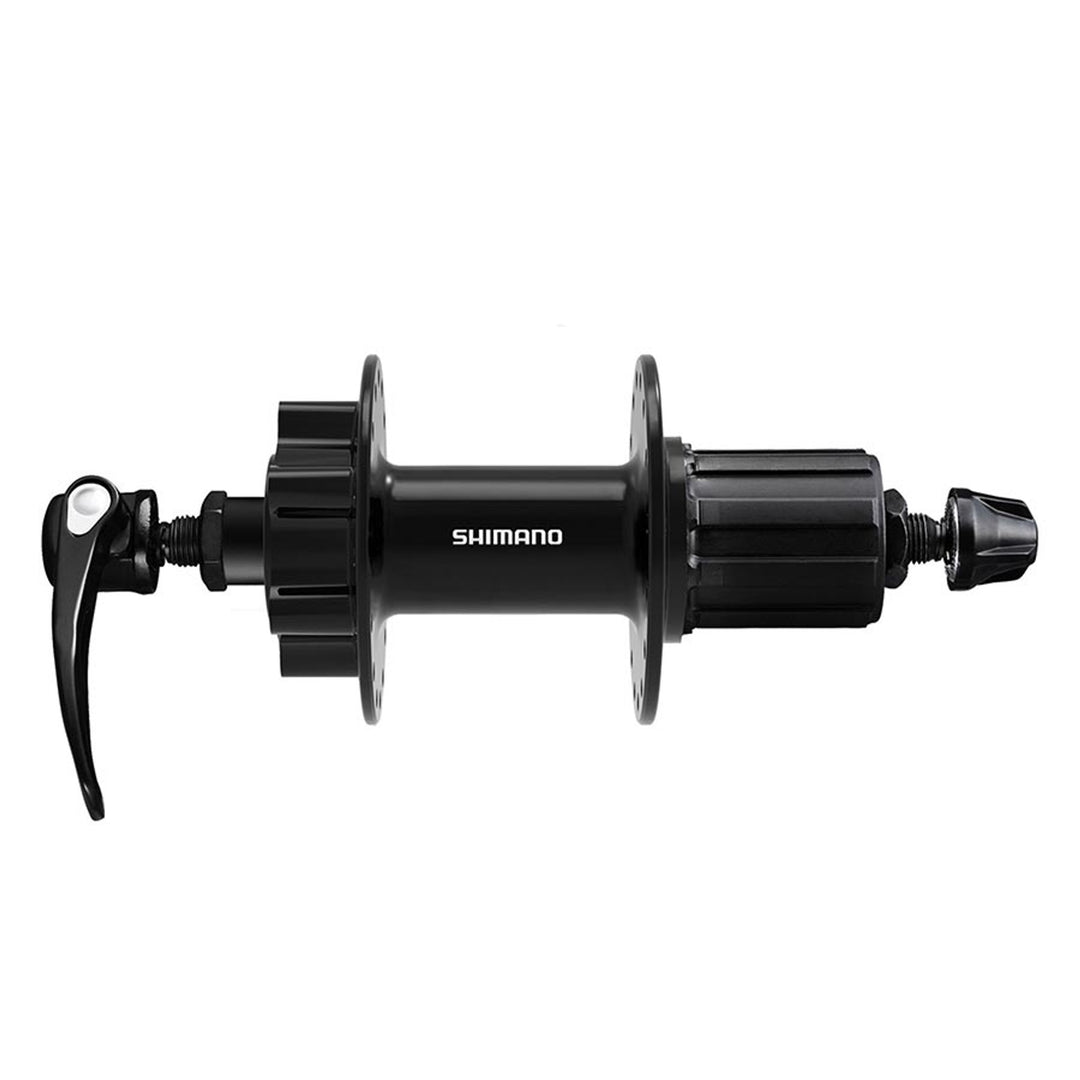 FH-QB400, Disc Hub, Rear, 36H, 6-bolt, QR, 135mm, Shimano HG, Black, EFHQB400HMAZB