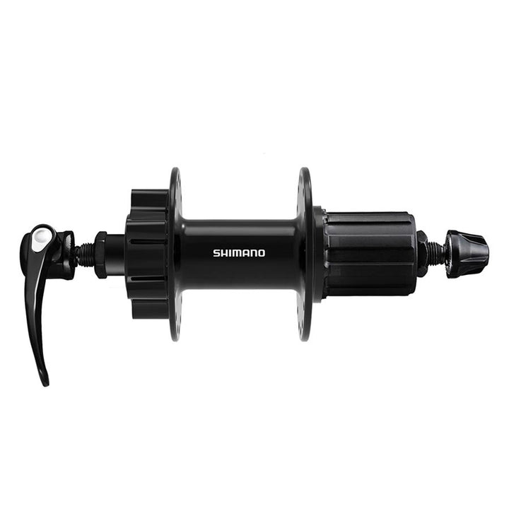 FH-QB400, Disc Hub, Rear, 36H, 6-bolt, QR, 135mm, Shimano HG, Black, EFHQB400HMAZB