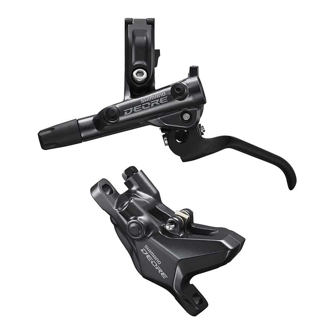 Deore BL-M6100 / BR-M6100, MTB Hydraulic Disc Brake, Front, Post mount, Disc: Not included, Black