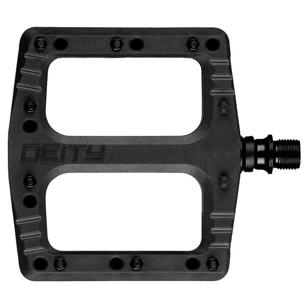 Deftrap, Platform Pedals, Body: Nylon, Spindle: Cr-Mo, Green, Pair