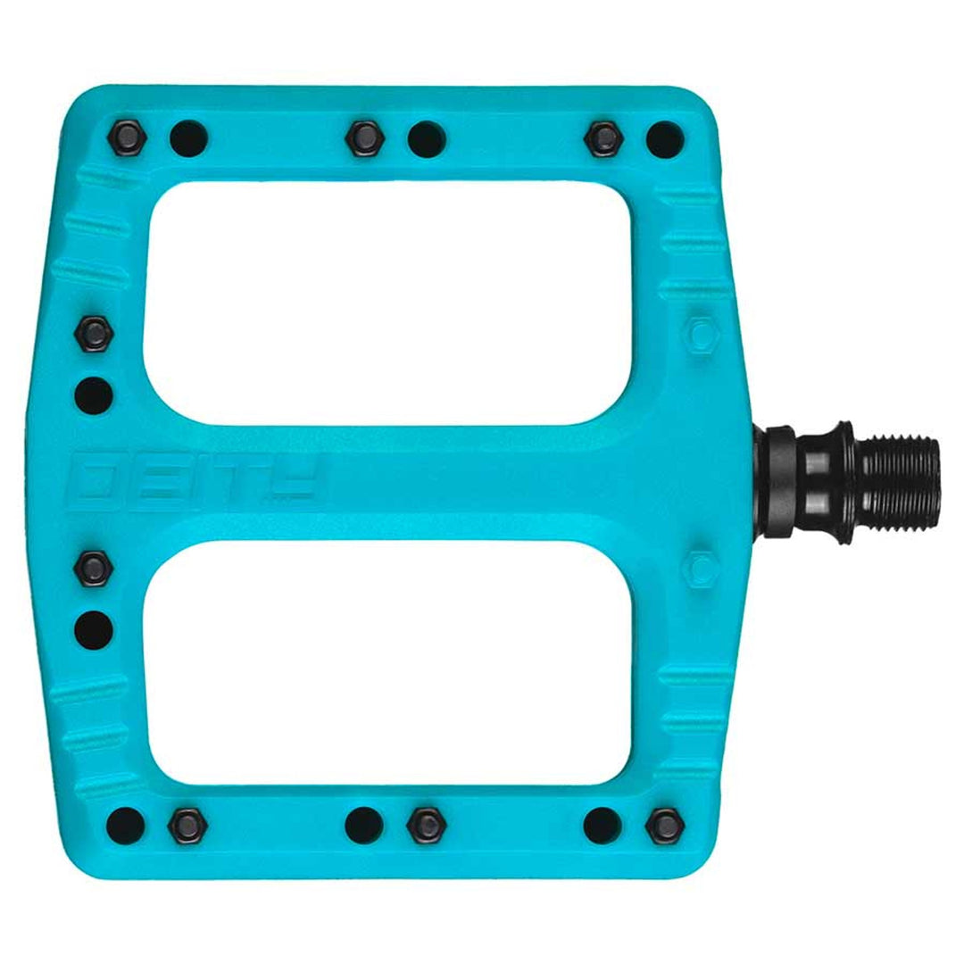 Deftrap, Platform Pedals, Body: Nylon, Spindle: Cr-Mo, Green, Pair