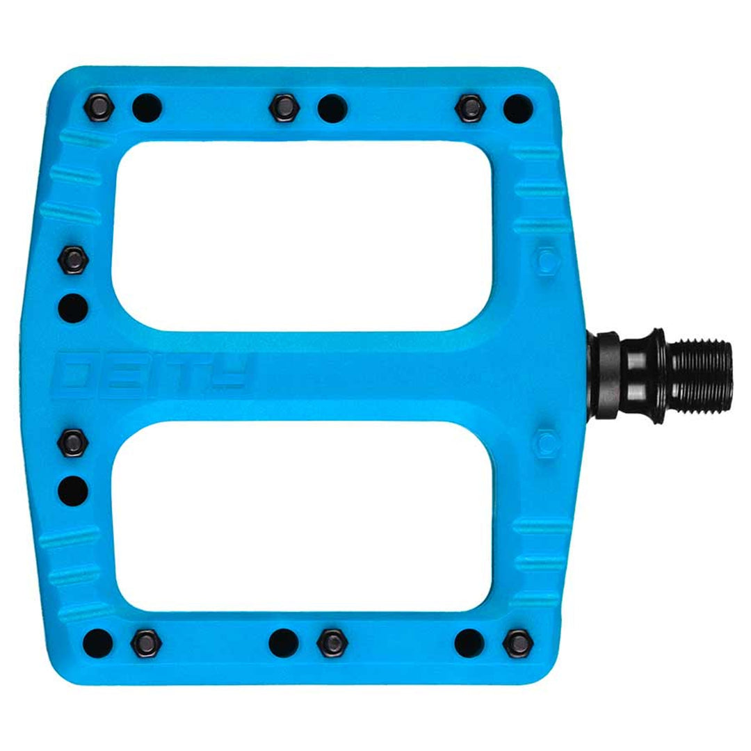 Deftrap, Platform Pedals, Body: Nylon, Spindle: Cr-Mo, Green, Pair