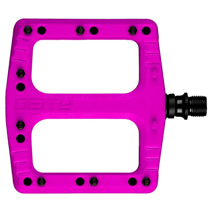 Deftrap, Platform Pedals, Body: Nylon, Spindle: Cr-Mo, Green, Pair