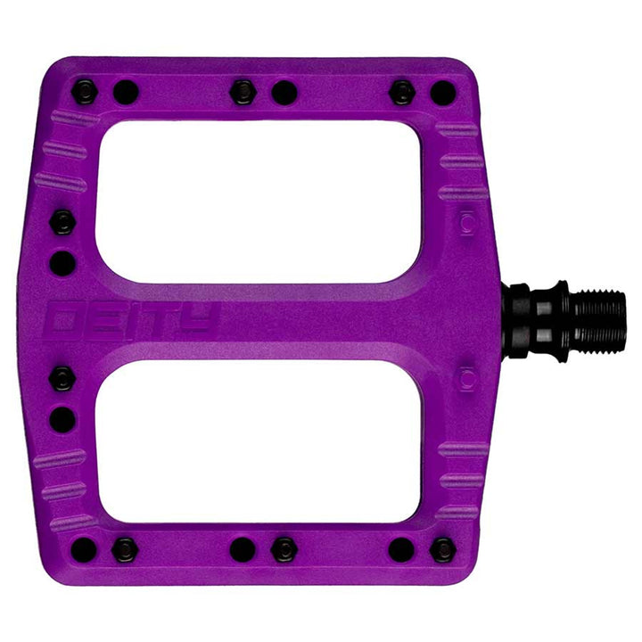 Deftrap, Platform Pedals, Body: Nylon, Spindle: Cr-Mo, Green, Pair