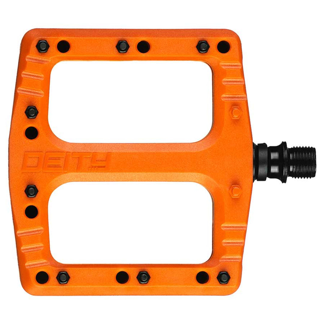 Deftrap, Platform Pedals, Body: Nylon, Spindle: Cr-Mo, Green, Pair