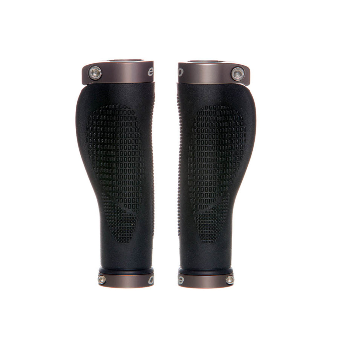 Ergo Clamper Grips, Lock-On, 130mm, Black