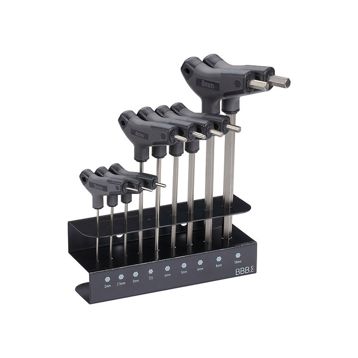 BTL-45S Hex-T Set, T-Handle Hex Wrench Set, Metric, 2, 2.5, 3, 4, 5, 6, 8, 10mm, T25