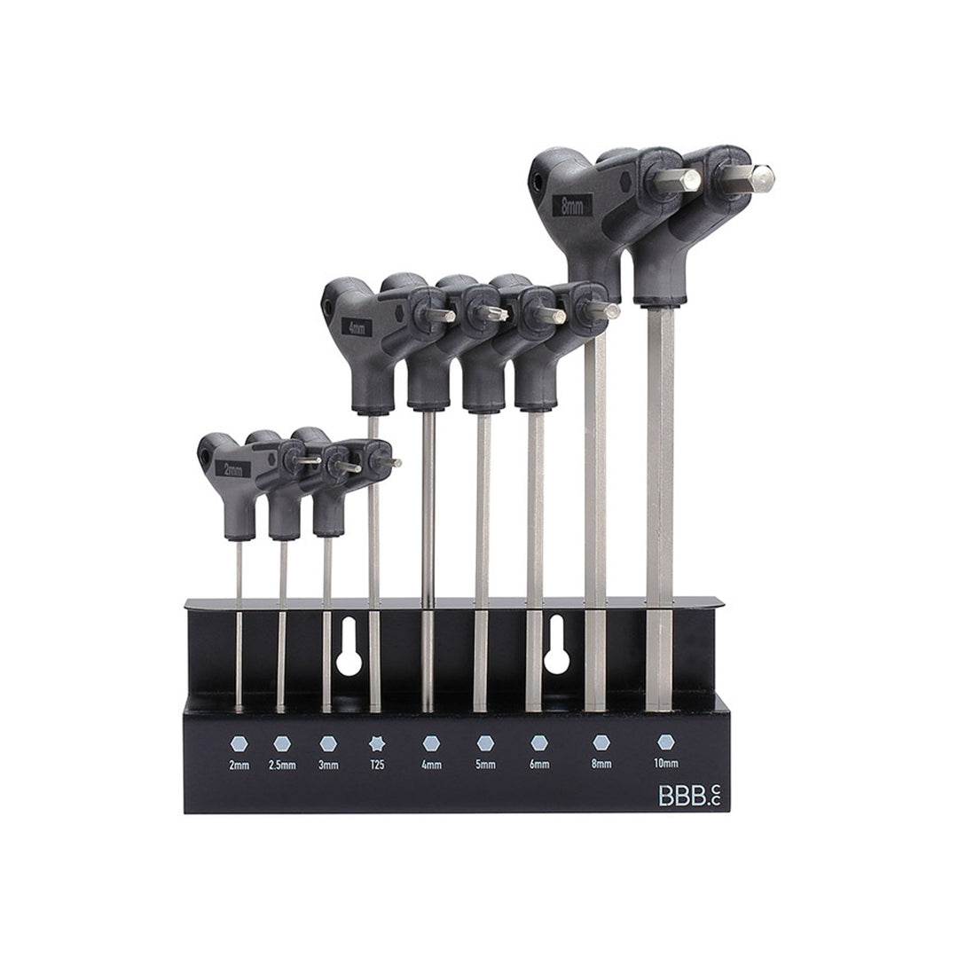 BTL-45S Hex-T Set, T-Handle Hex Wrench Set, Metric, 2, 2.5, 3, 4, 5, 6, 8, 10mm, T25