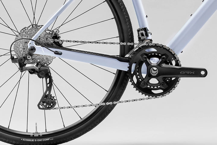 25 Norco Search A GRX Ice White drivetrain product image