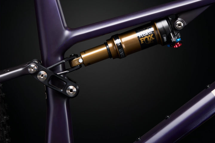 26 Norco Revolver C1 130 Royal Purple Raw Carbon rear shock product image