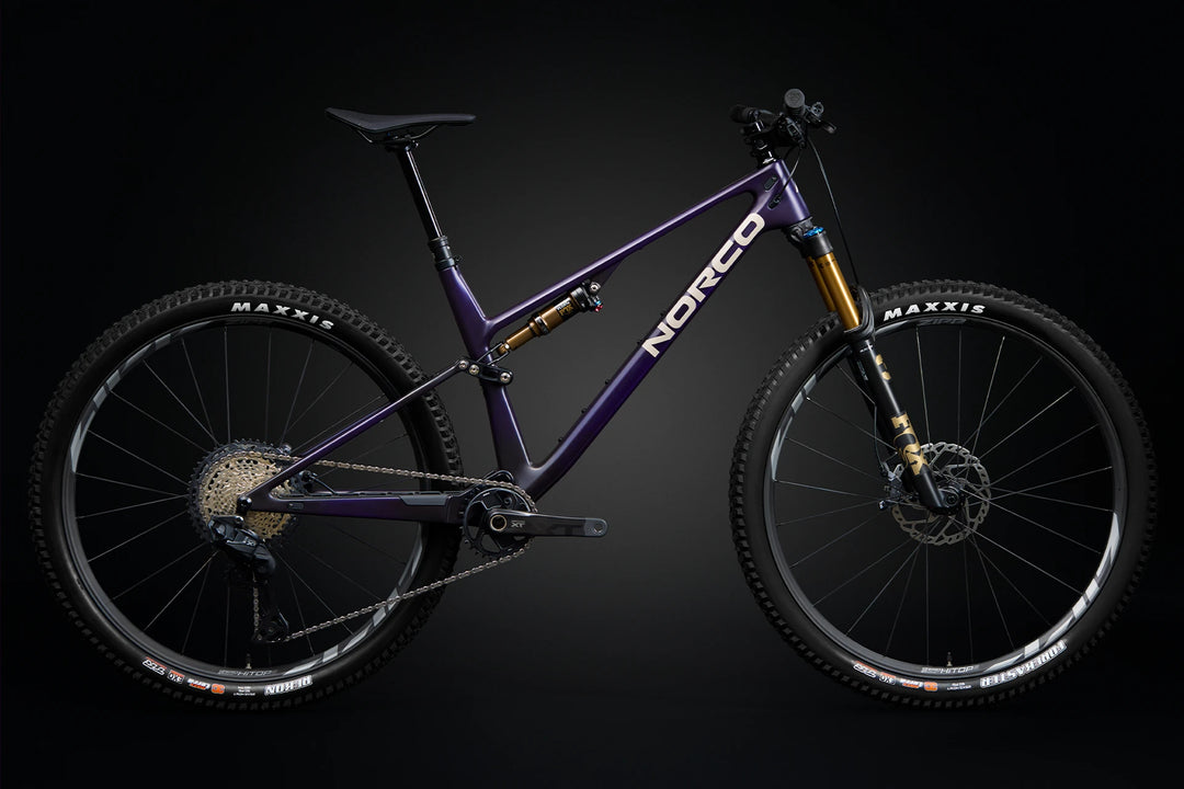 26 Norco Revolver C1 130 Royal Purple Raw Carbon side-view product image