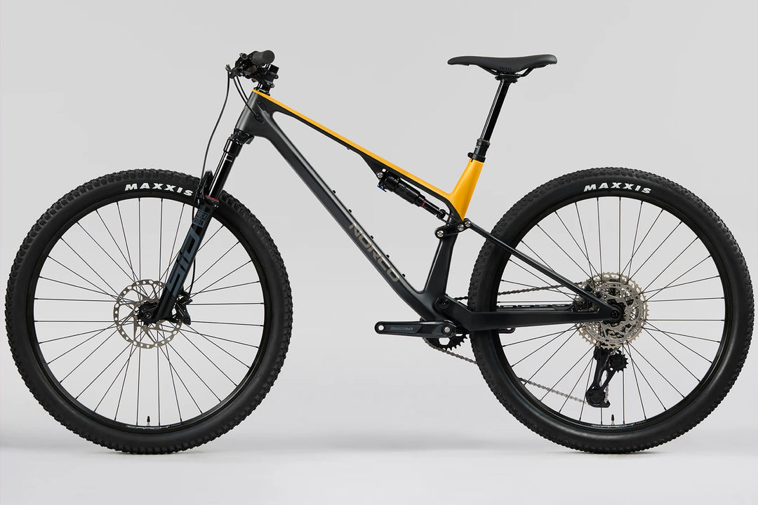 26 Norco Revolver C2 120 Fast Black Raw Carbon Golden Larch non-drive-side product image
