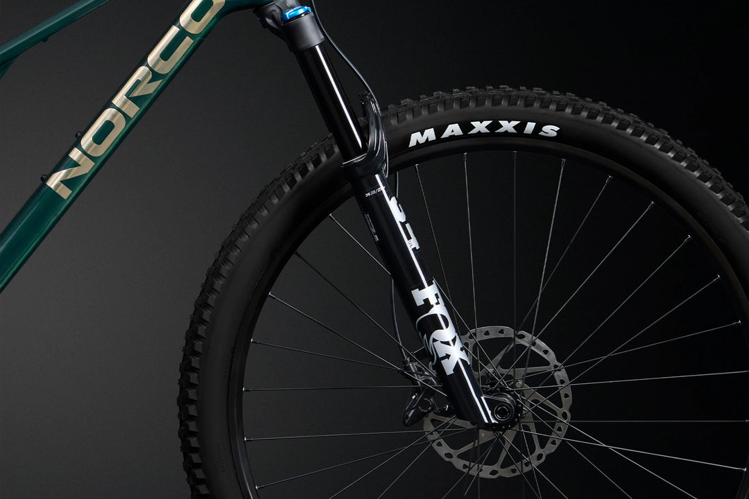 26 Norco Revolver C2 130 Shore Green Raw Carbon fork product image