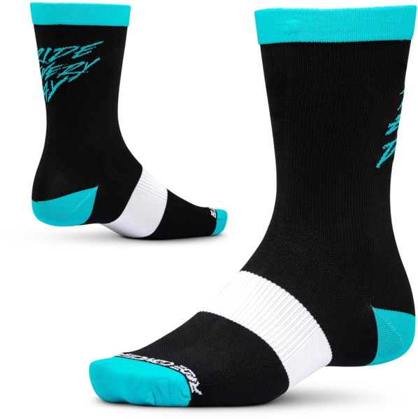 Ride Concepts Ride Every Day - Synthetic 8" Youth - Black/Aqua